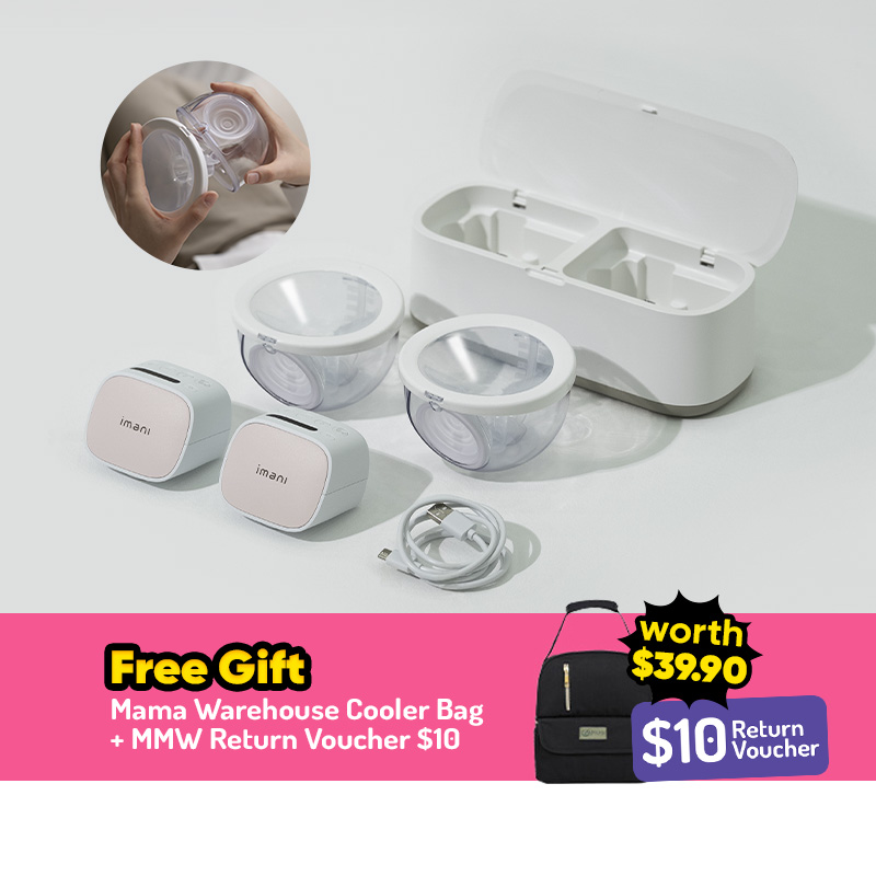 imani i2Plus Pro Breast Pump (One pair) + Dual Charging Dock + FREE GIFT